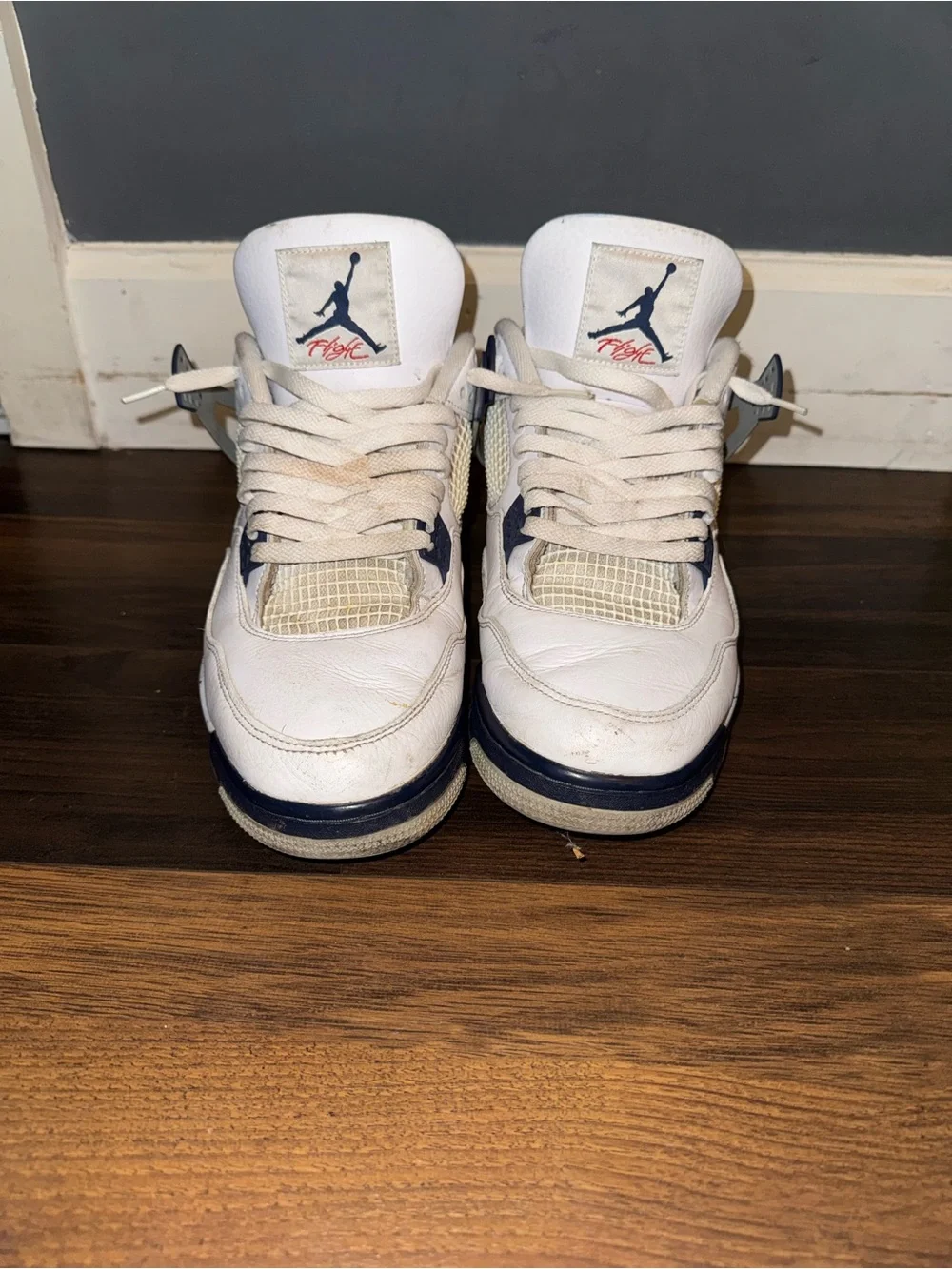Jordan Men's Sneakers in White and Navy